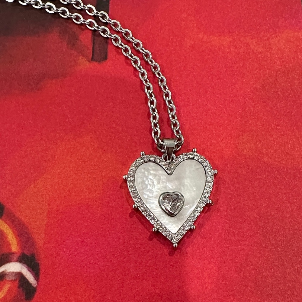 Silver Heart Pendant Necklace